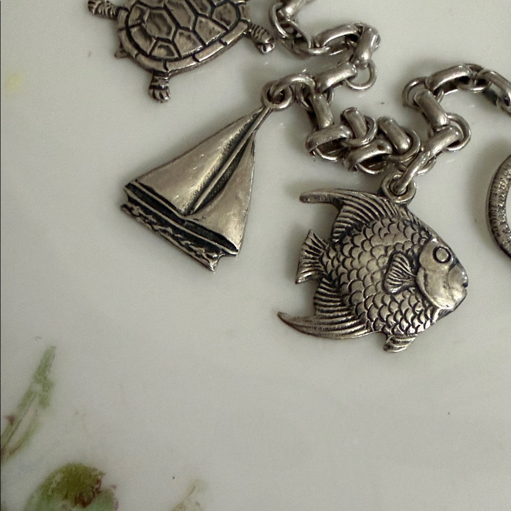 Vintage Sterling Beach Charm Bracelet (Final Price) - Picture 4 of 6